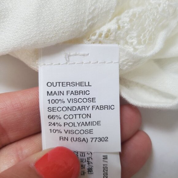 NWT Zara V-Neck Sleeveless Tank Top Lace See-Through Sides Viscose M - Picture 6 of 8